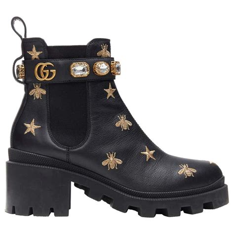 gucci bees boots|Gucci bee platform sneakers.